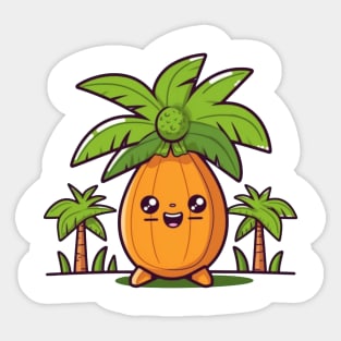 Life With Papaya Juicy Fruit Art Sticker